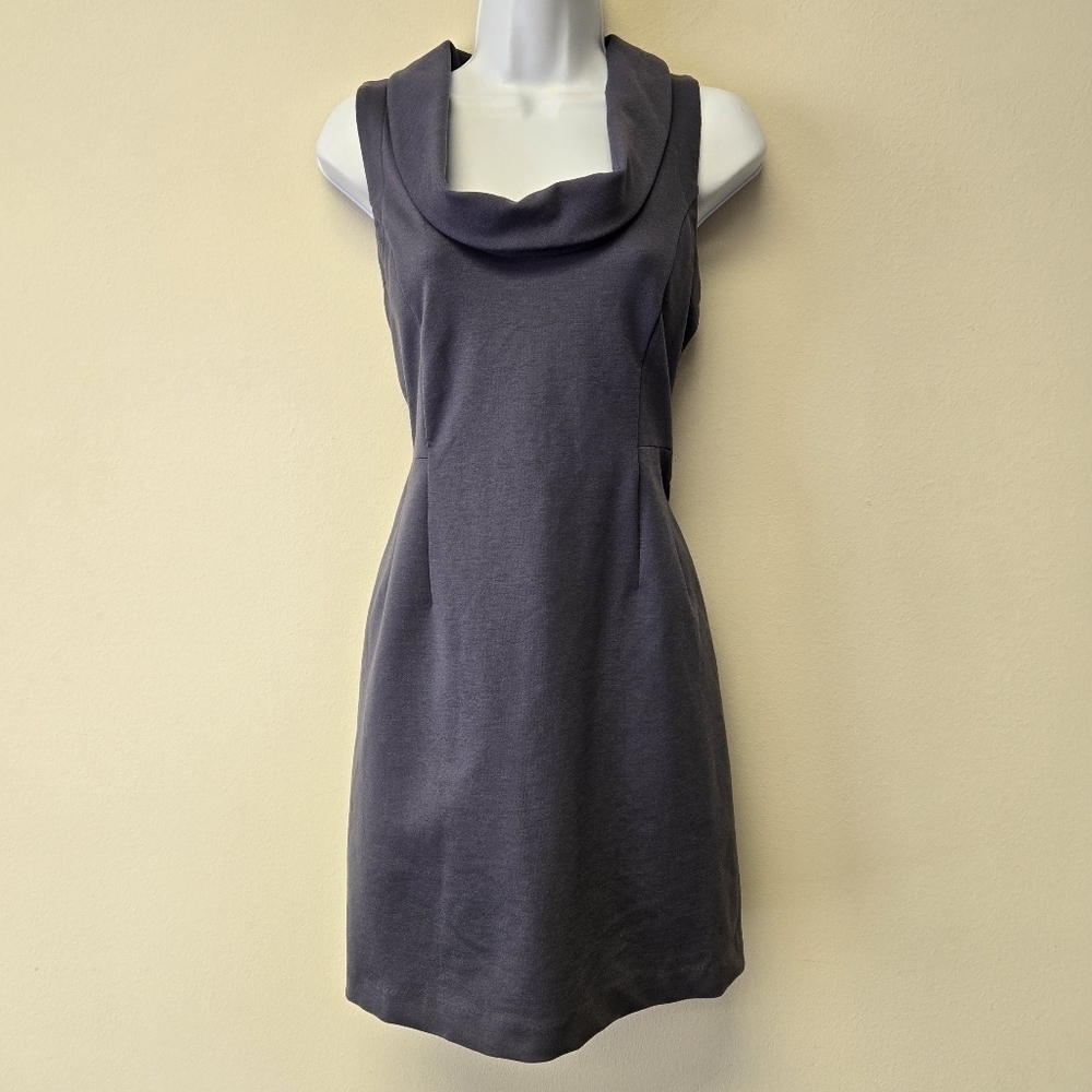 Banana Republic Sleeveless Cowl Neck Dress 12P Blue